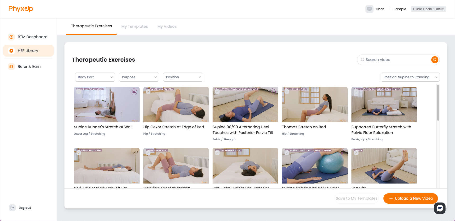 patient dashboard screenshot